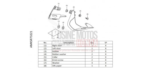 KIT,VISOR CRF1100DN de 2022